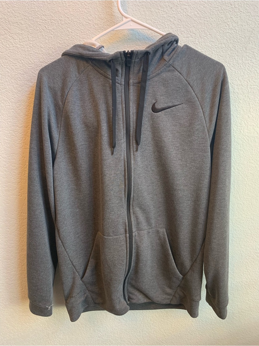 Nike Men's Dark Gray Full-Zip Hooded Sweatshirt